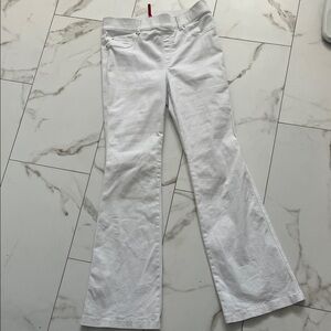 SPANX White High-Waist Jeans with Branded Waist Tag